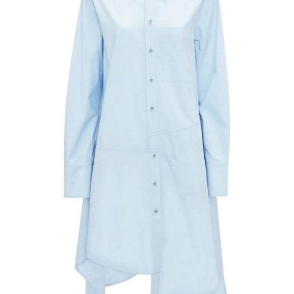 New JW Anderson Asymmetric Cotton Shirtdress, Brand Size 8 (US Size 4) - Picture 1 of 3